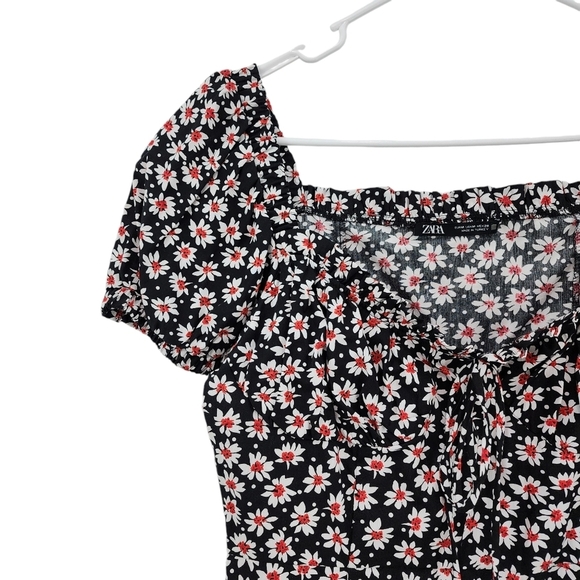 Zara Women's Poly Daisy Print Mini Summer Dress - M - Picture 3 of 7